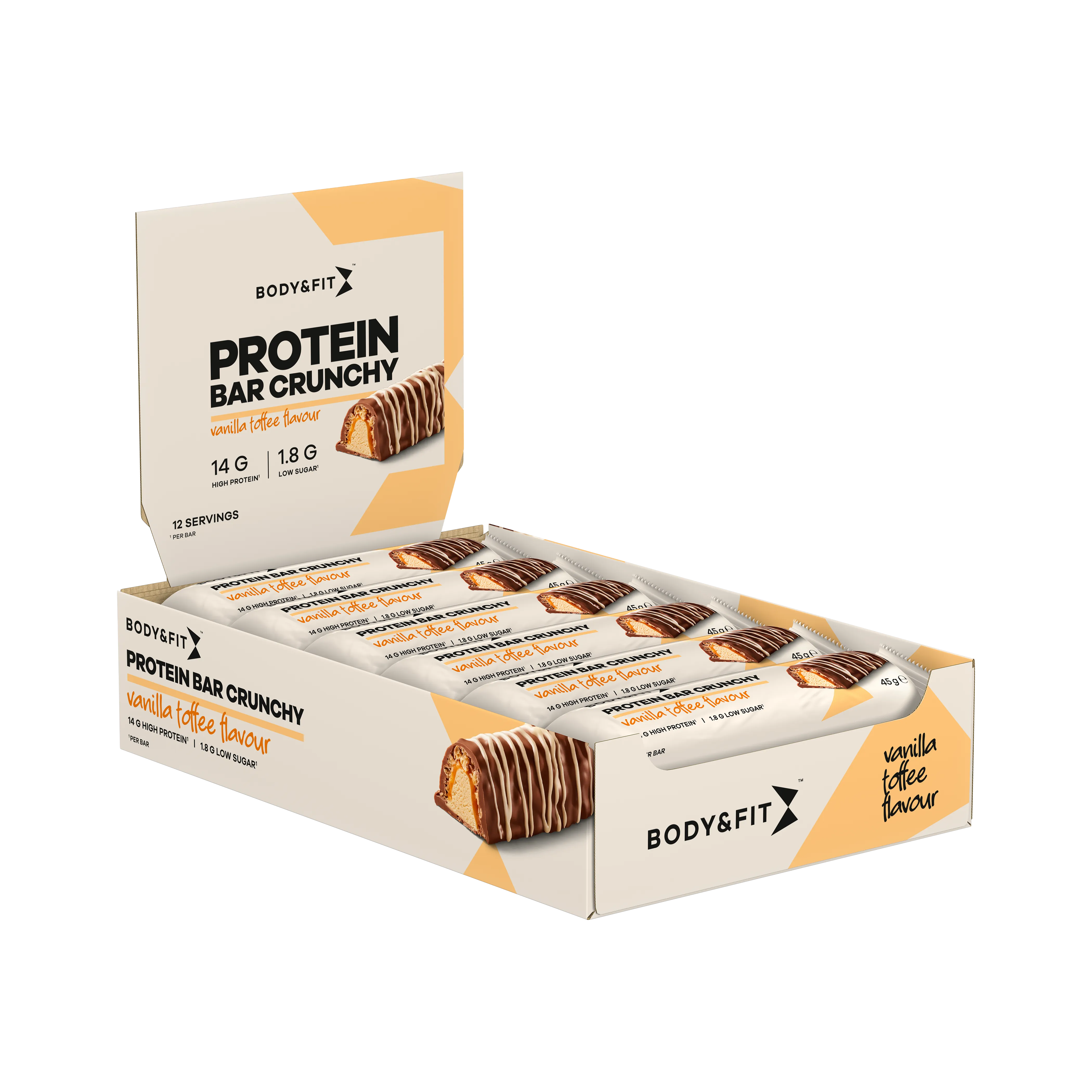 Officiële productfoto van Body & Fit Protein Bar Crunchy.