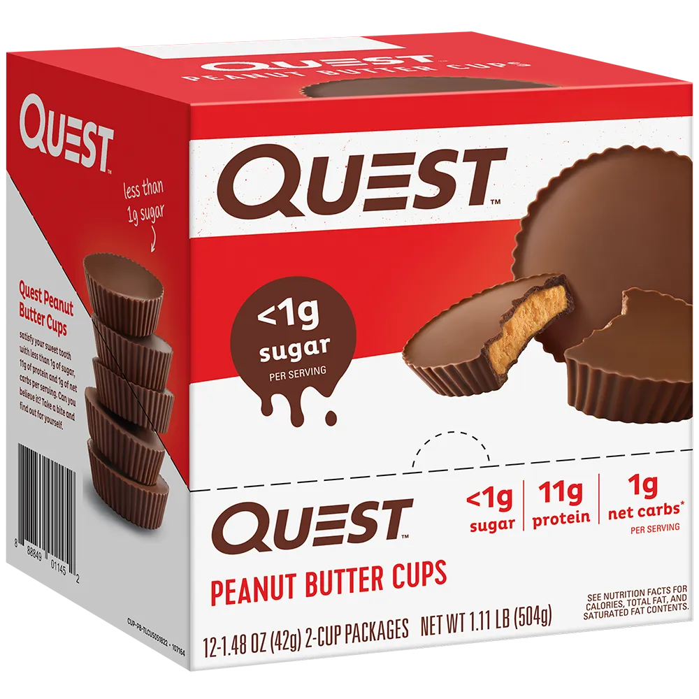 Officiële productfoto van Quest Peanut Butter Cups.