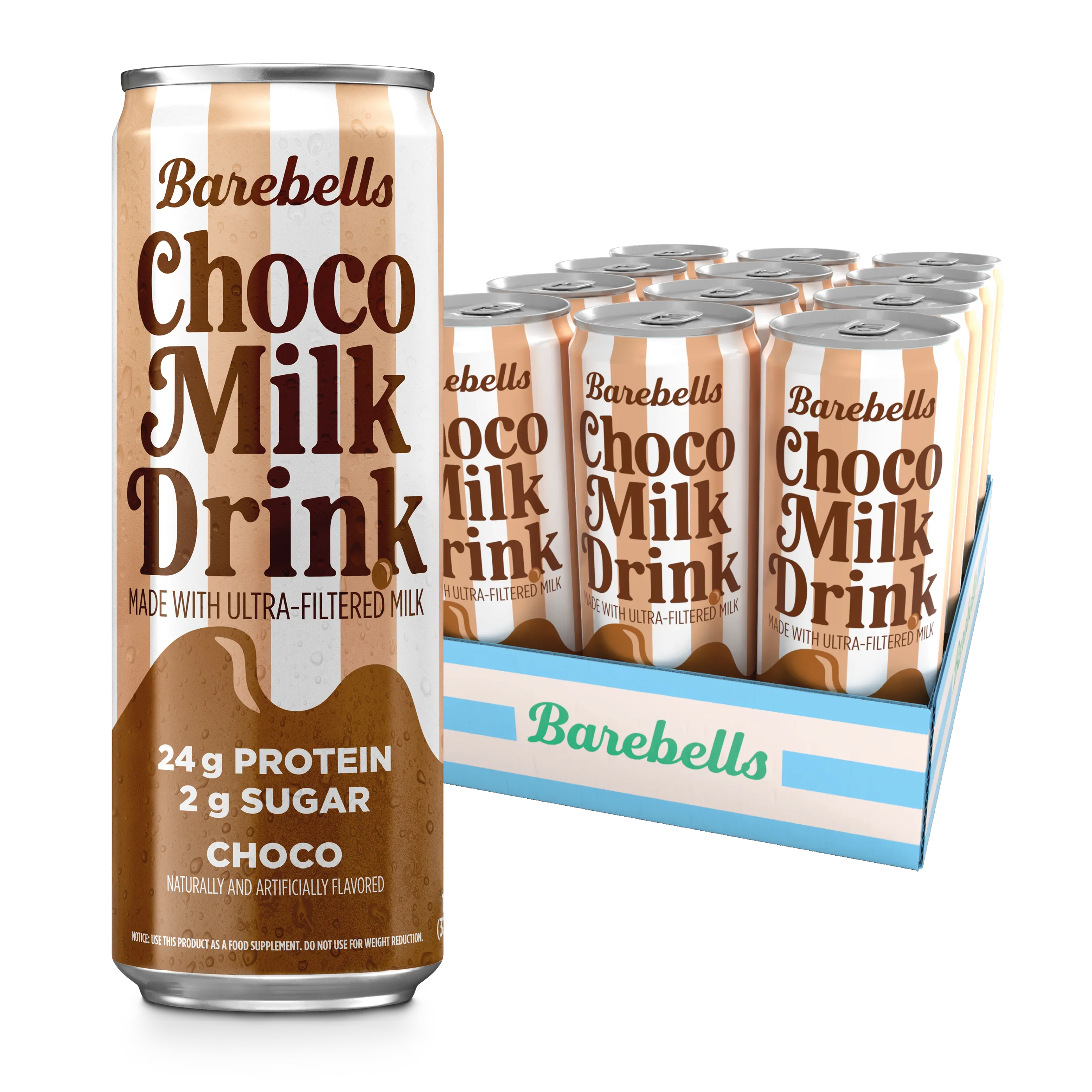 Officiële productfoto van Barebells Chocolate Milkshake.