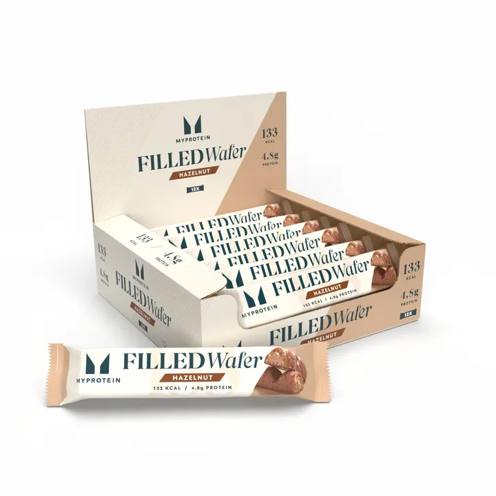 Officiële productfoto van Myprotein Gevulde Wafel Hazelnoot.
